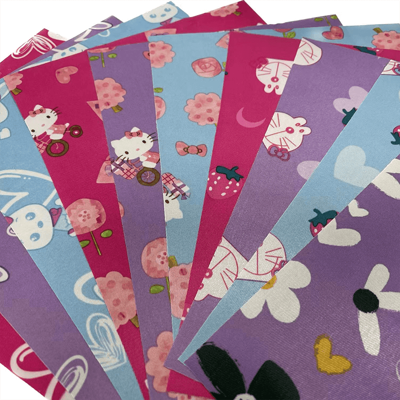 Tissu satiné imprimé avec revêtement en PVC