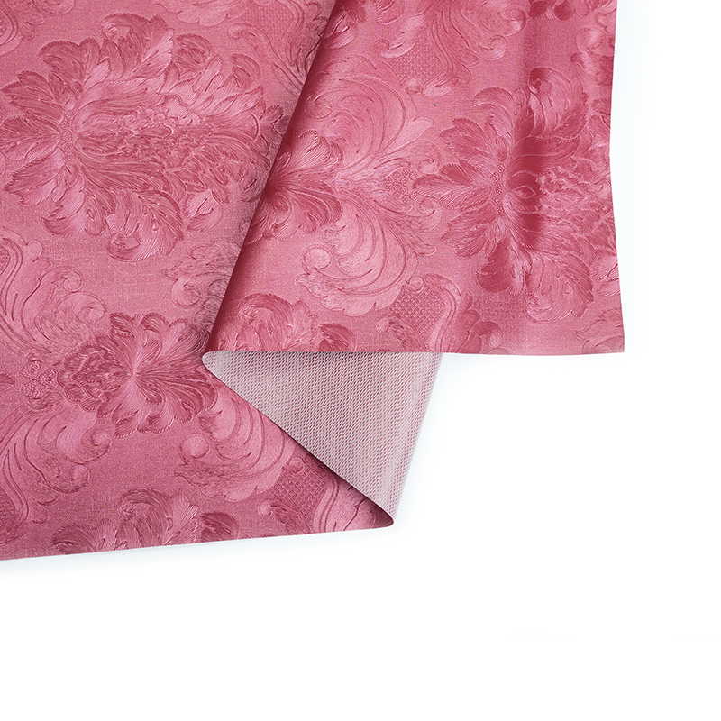 Cuir PVC de semestre de motif de fleurs